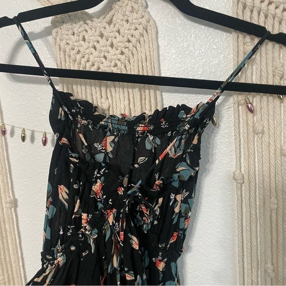 Intimately Free People Jolene Mini Slip dress Black Floral Size M - Picture 3 of 11
